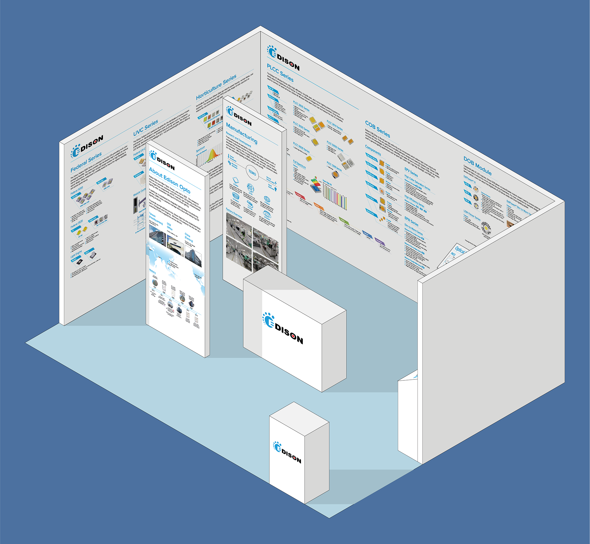 Virtual Booth Isometric Render