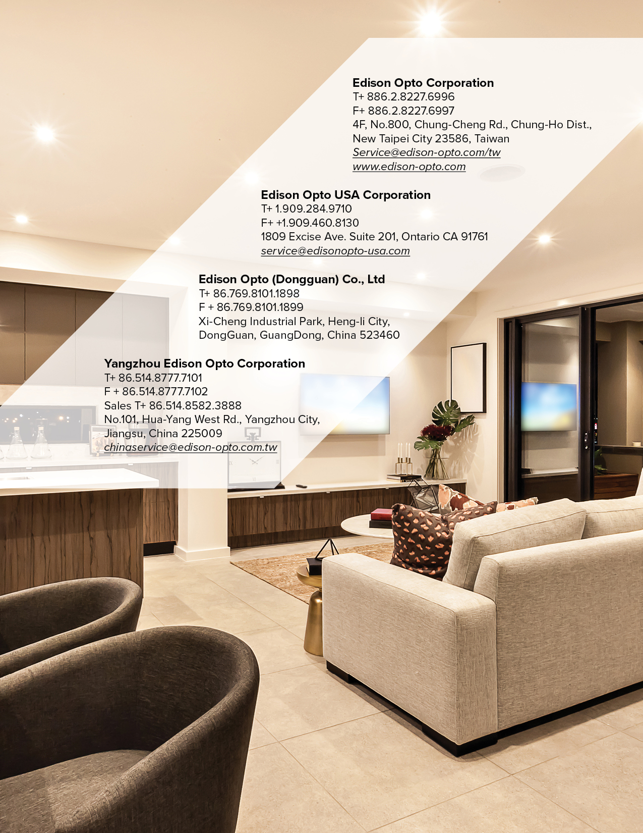 LED Modules Mini Catalog Back Cover