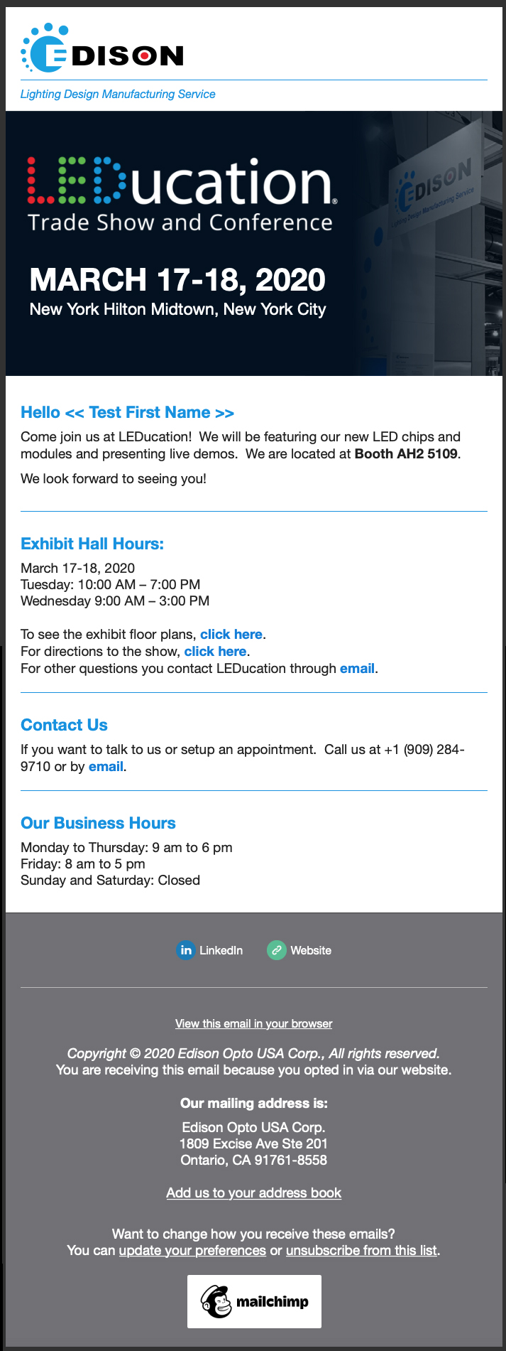 Leducation Email Campaign