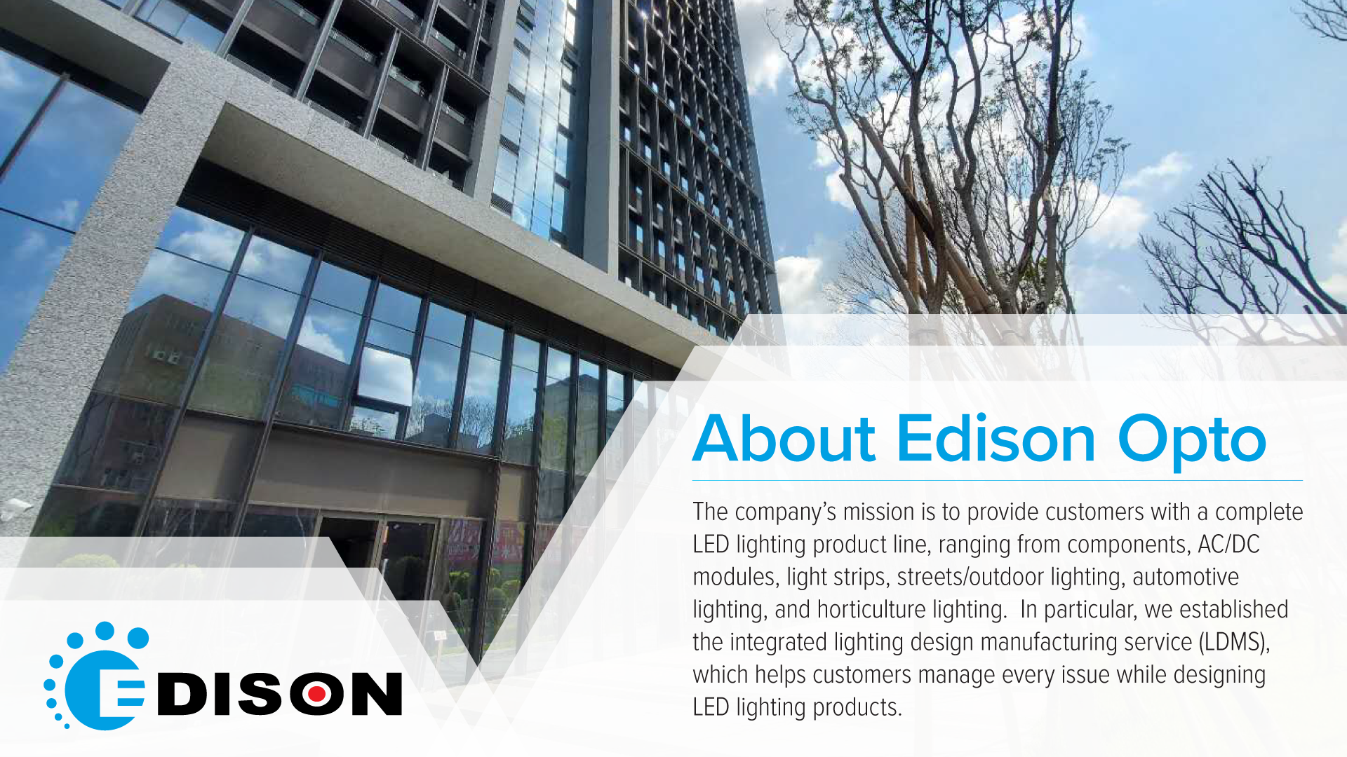 Edison Opto-USA About Us Banner