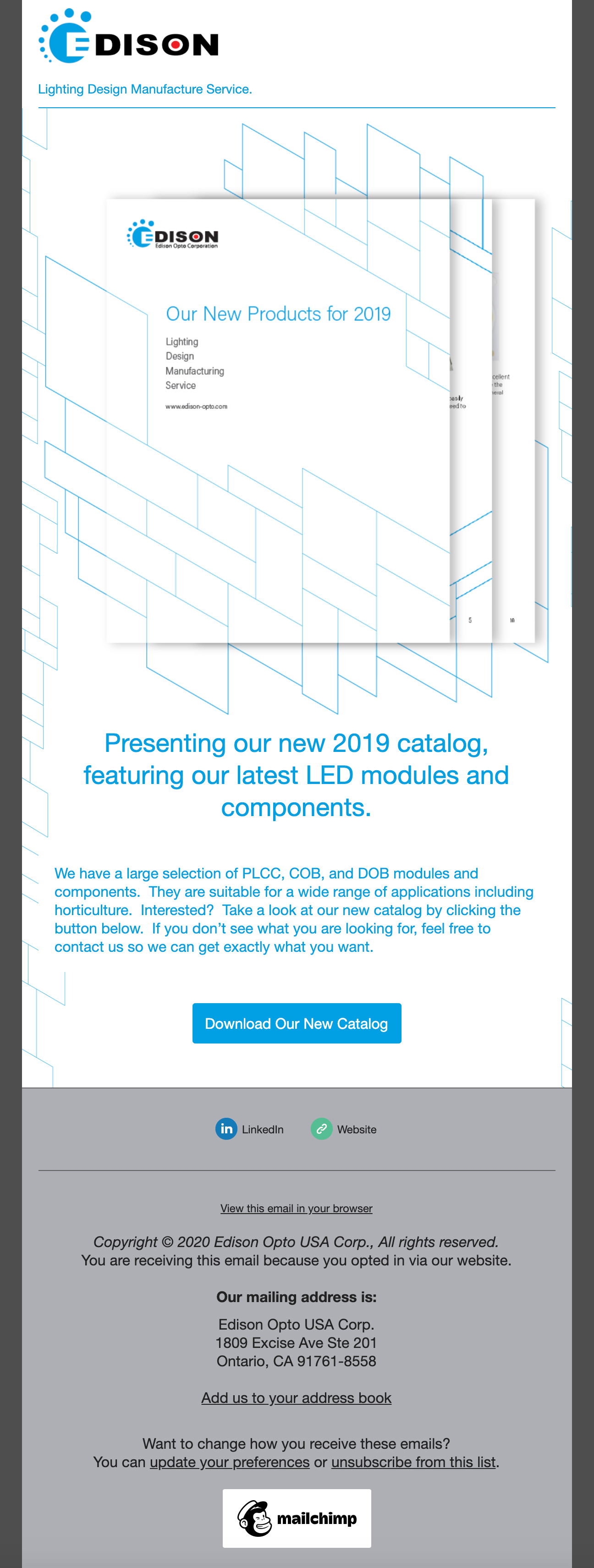 LED Catalog 2019 Email Campaign