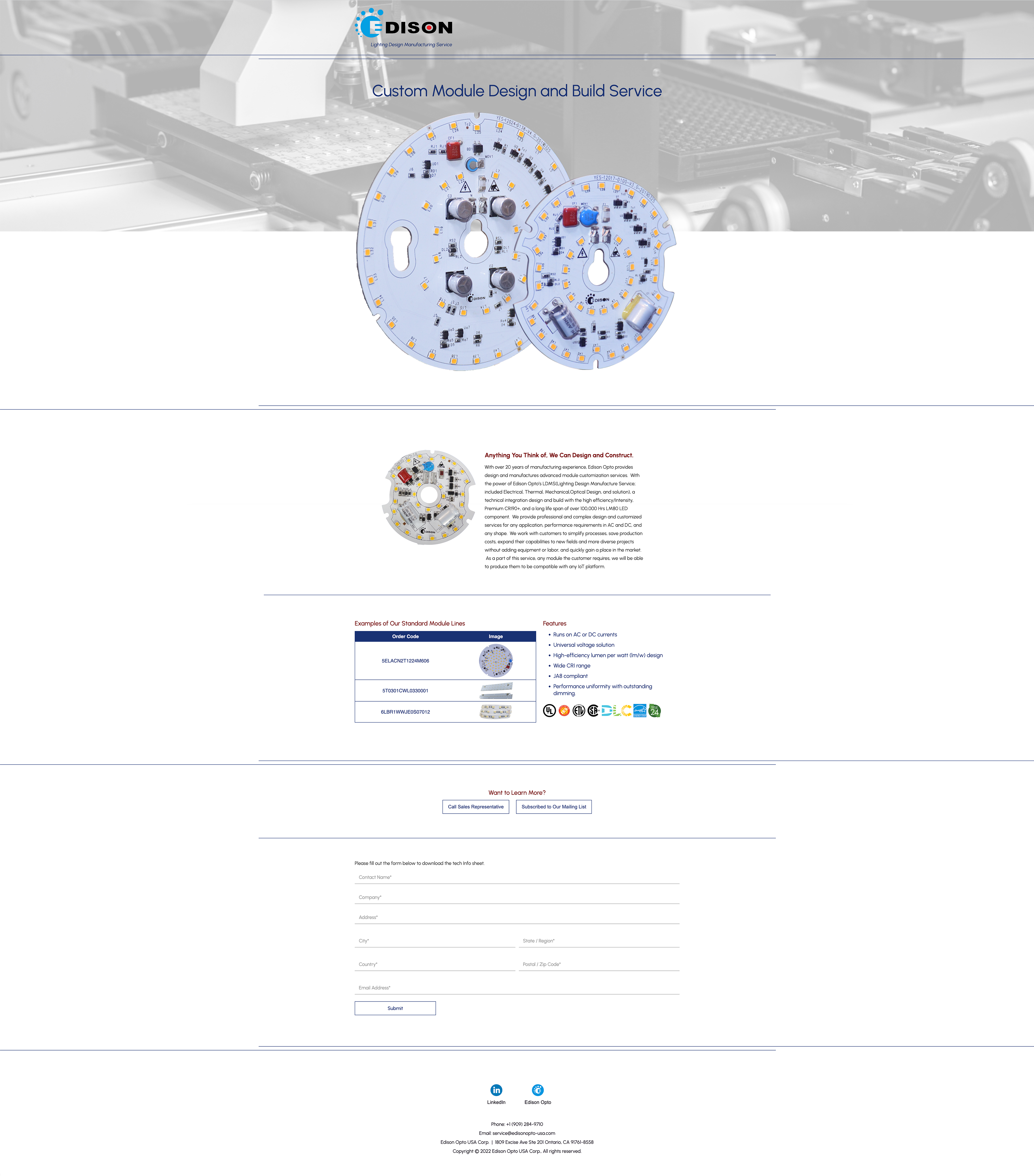 Landing Page LFI Custom Modules