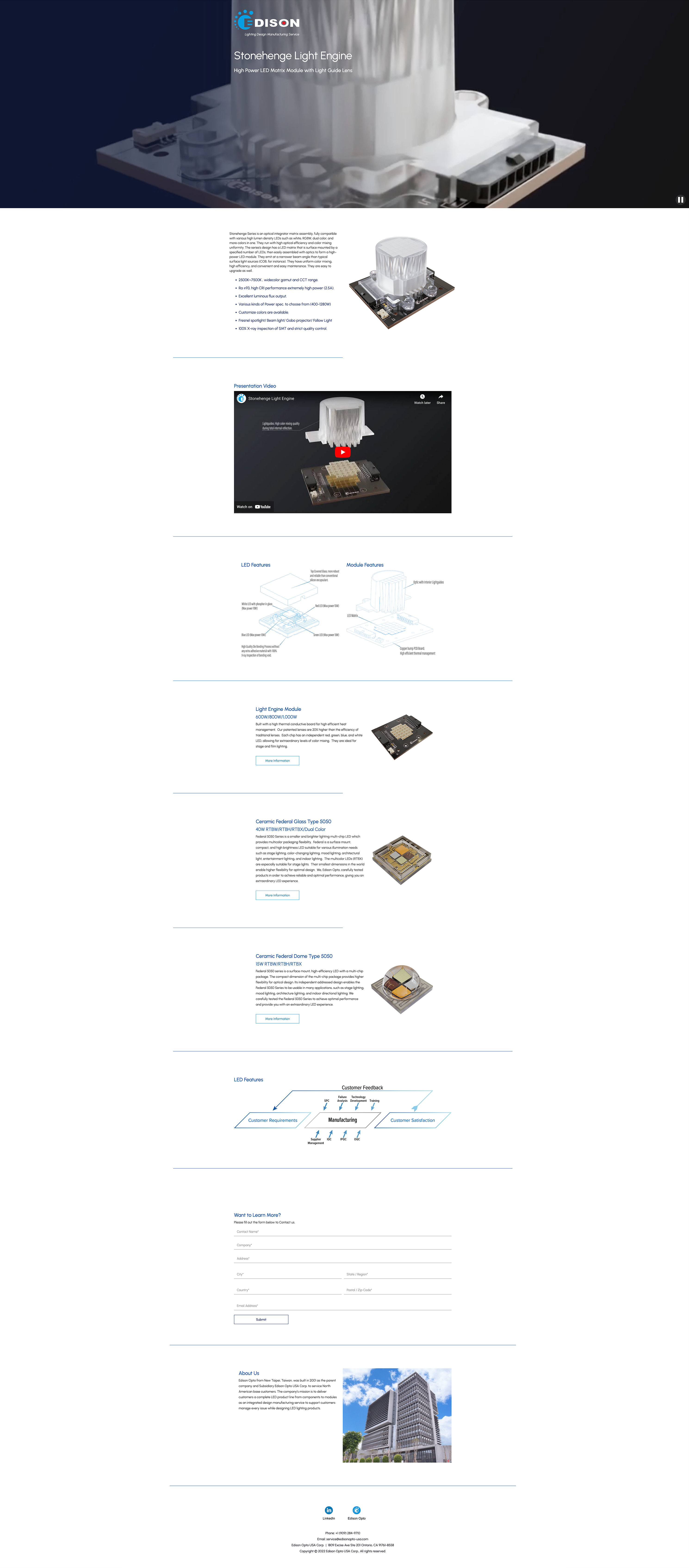 Landing Page Light Engine