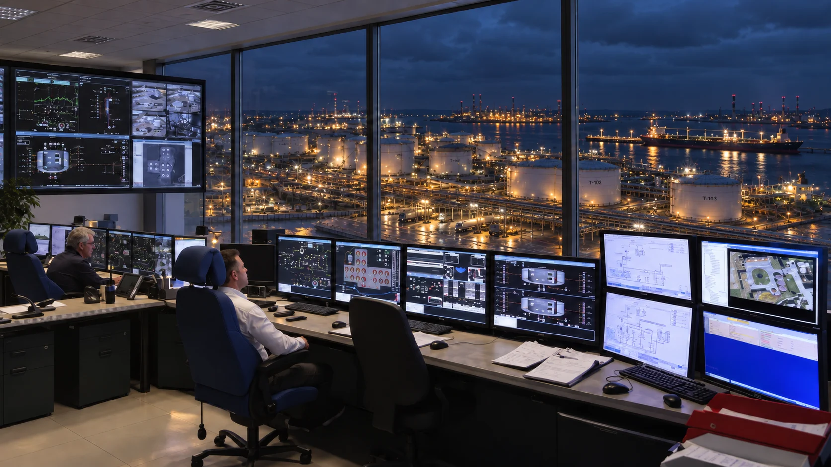 Control room with live valve status