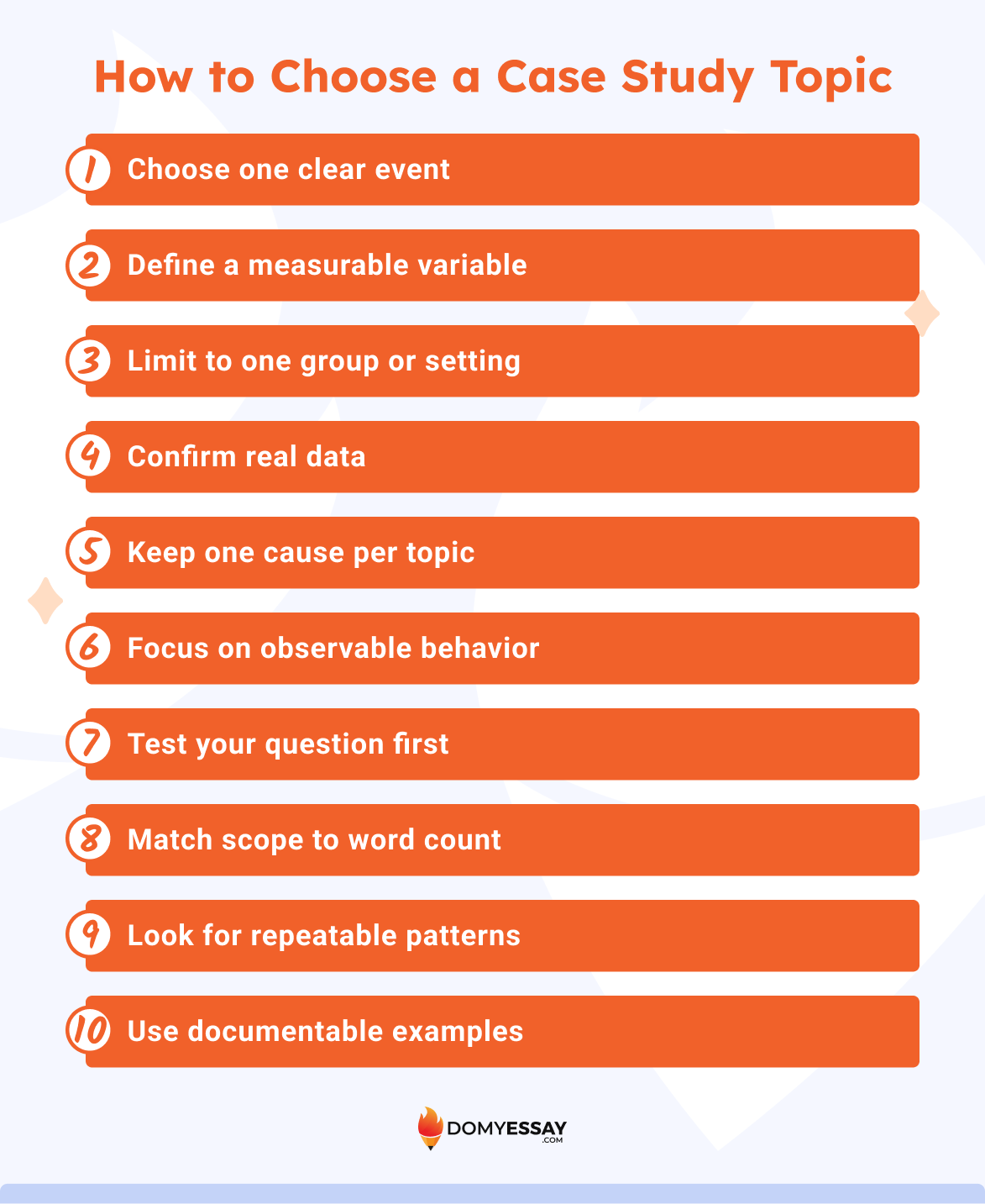 Tips for Choosing Your Case Study Topic
