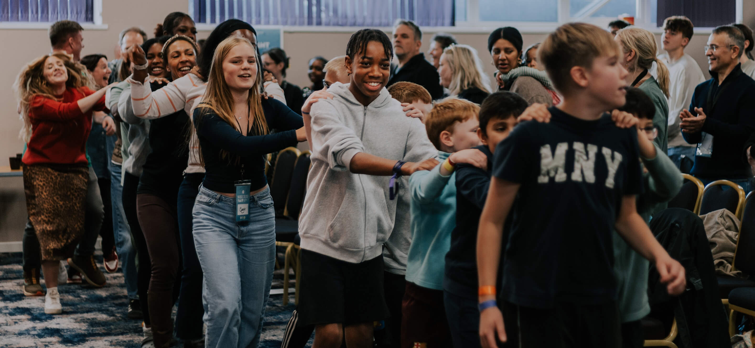 Ivy Church congregation dancing together during a Sunday gathering