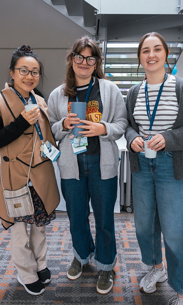 Three smiling WTC Theology students