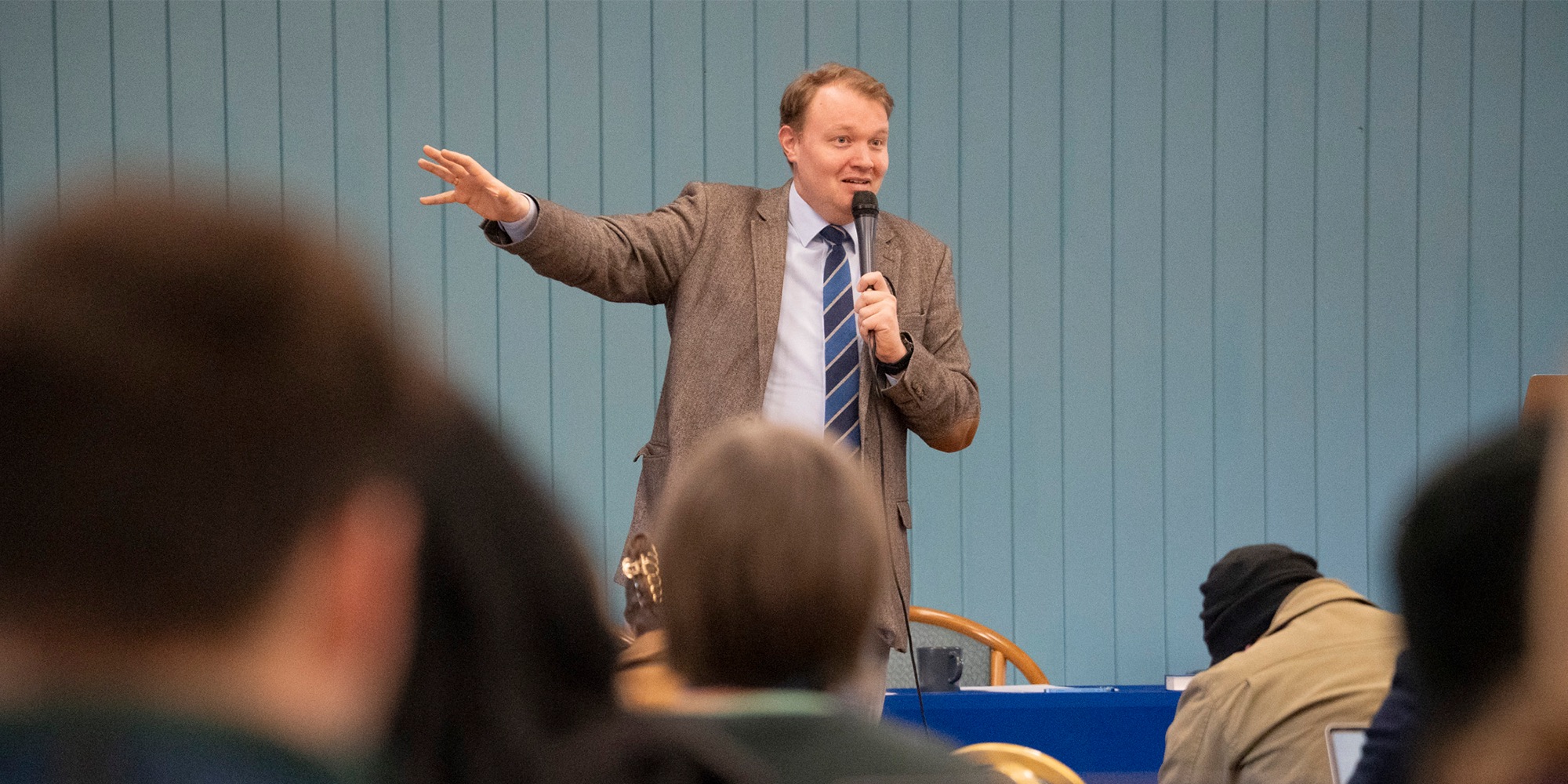 A WTC Theology lecturer teaching students