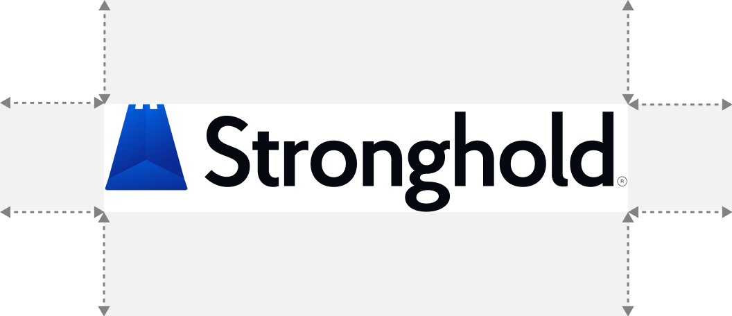 Spacing recommendation on Stronghold logo.