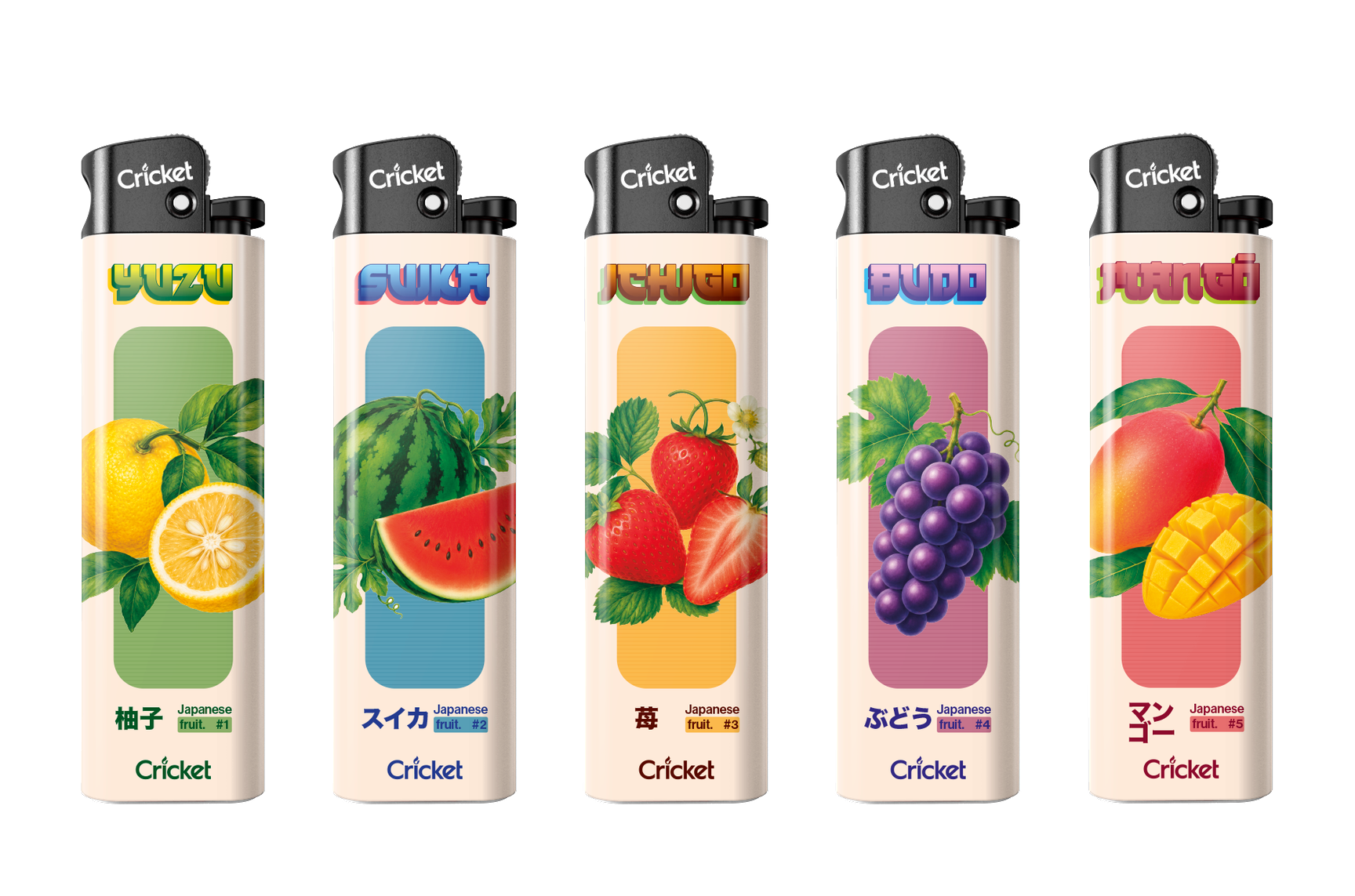 Fruitupalty limited-edition Cricket lighter collection