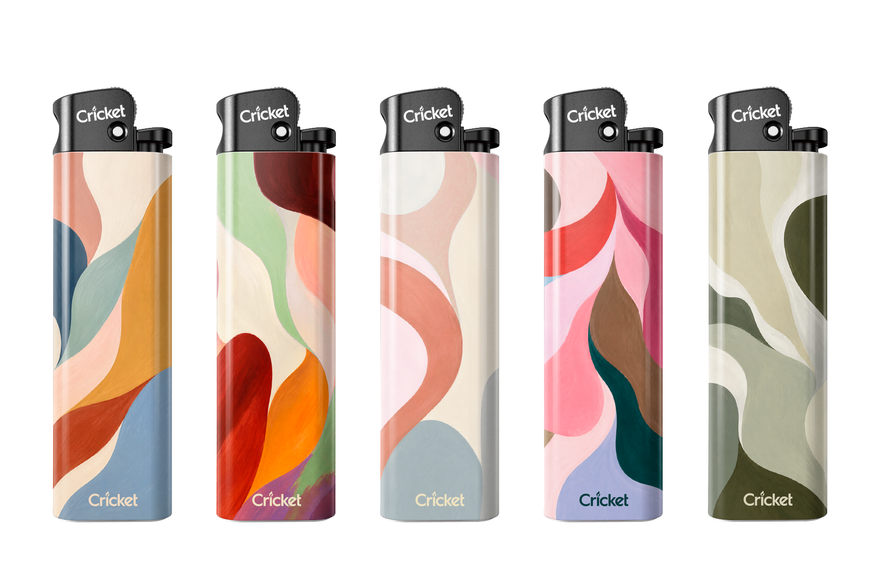 Explore Earthy, a limited-edition Cricket lighter collection of fluid lines, organic forms, and harmonious colors inspired by nature and landscapes.
