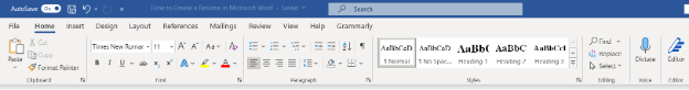 make a resume in microsoft word