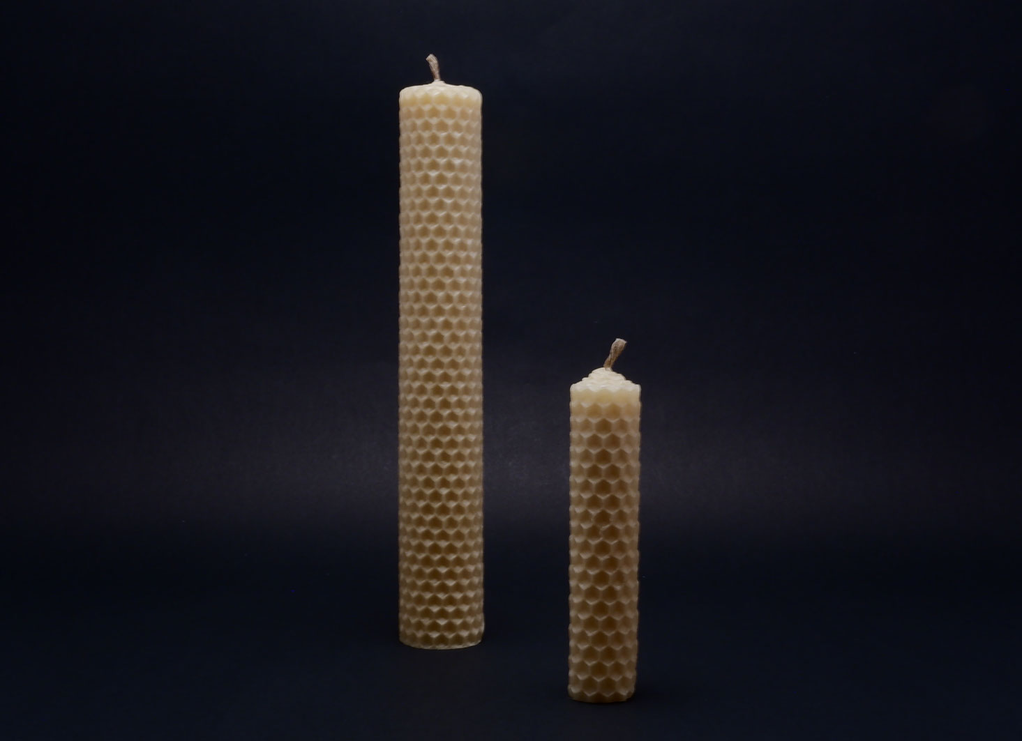 Plain beeswax candle.