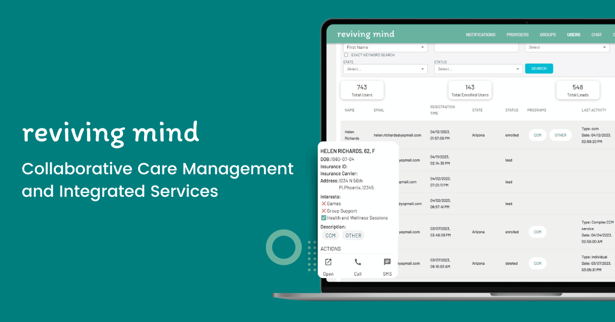 Reviving Mind Collaborative Care Management Platform logo