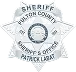 Sheriff badge for Fulton County, Georgia, featuring scales of justice in the center.