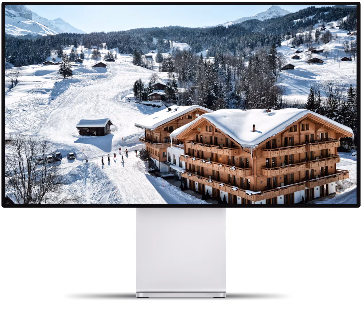Site web de l’Hotel Aspen à Grindelwald, conçu par GRAPHYT, affiché sur écran