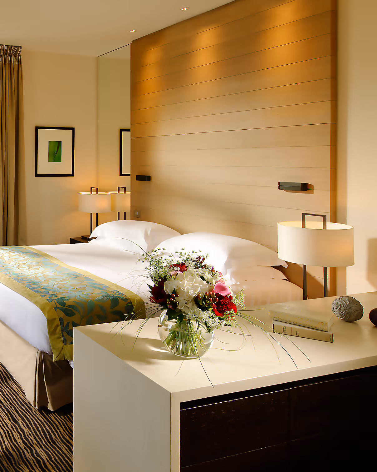 photographie d'une chambre luxe à l'ermitage à evian les bains 