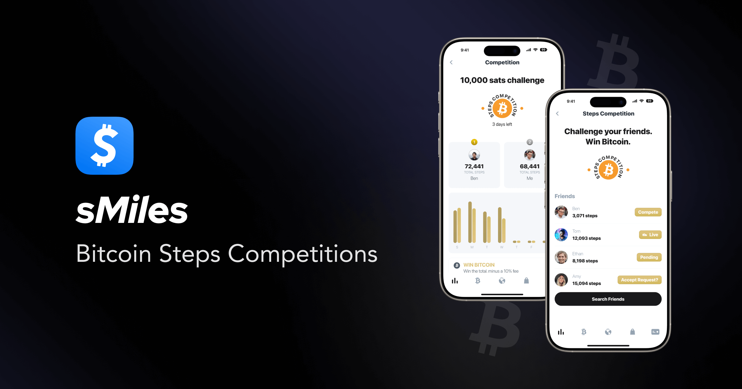 Walk & Win Bitcoin with sMiles Steps Competitions