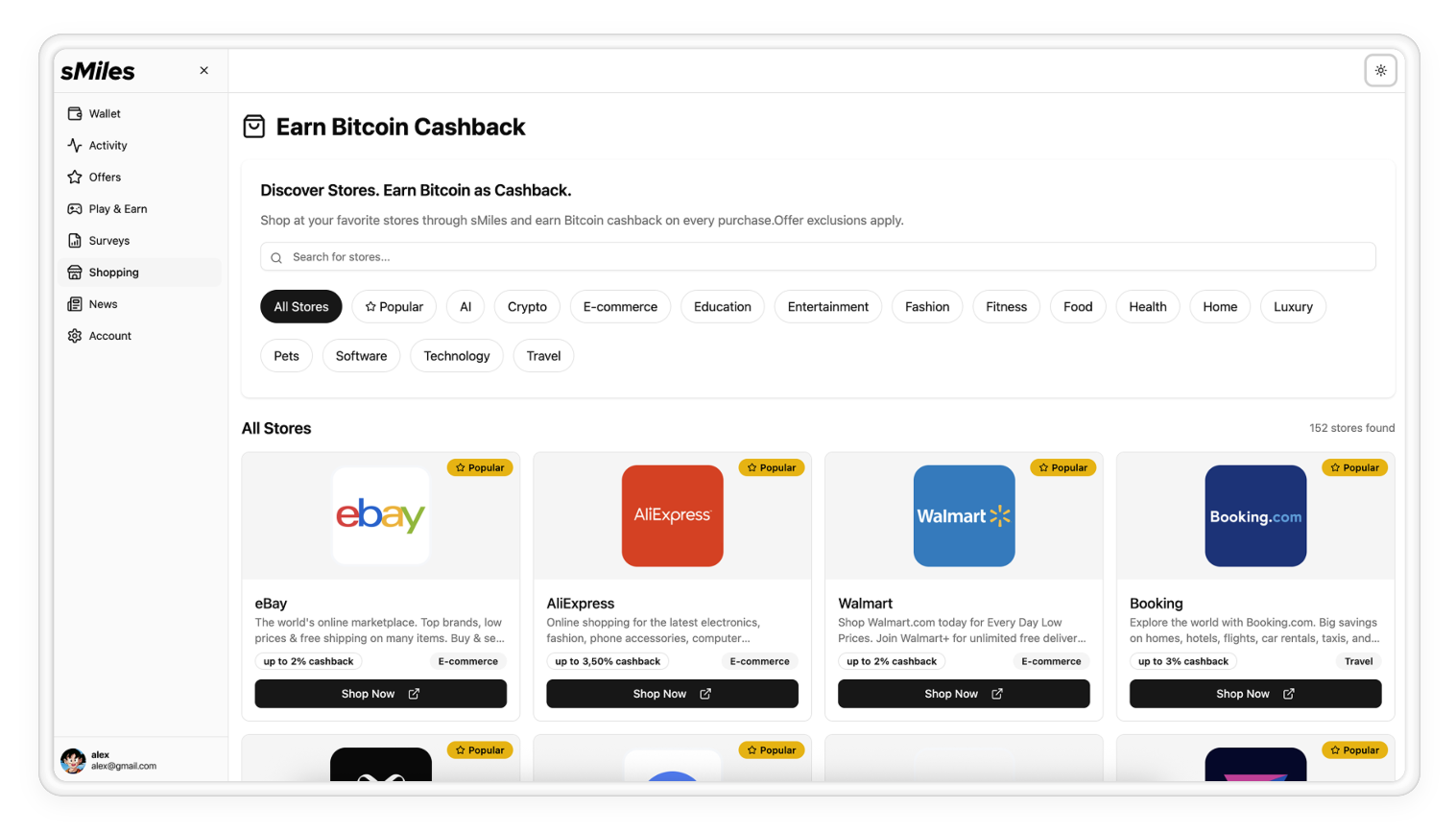 smiles bitcoin web platform