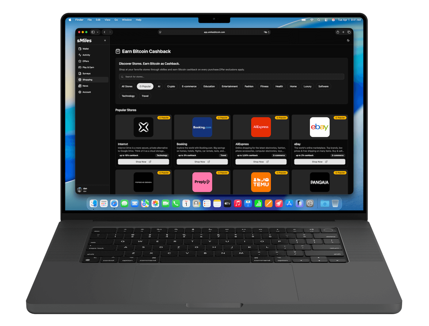 smiles bitcoin web platform