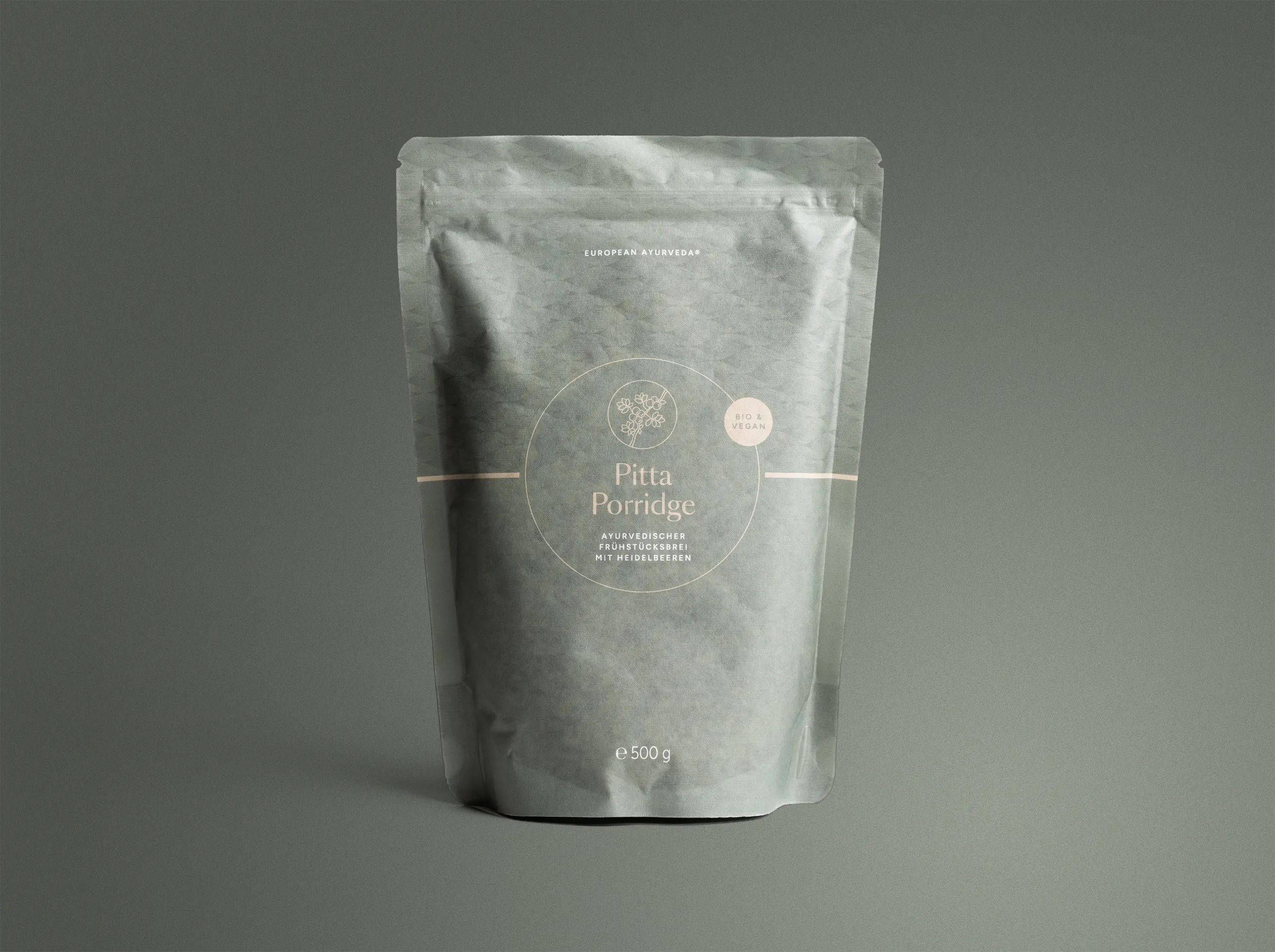 Pitta Porridge in einer grau-grünen Verpackung.