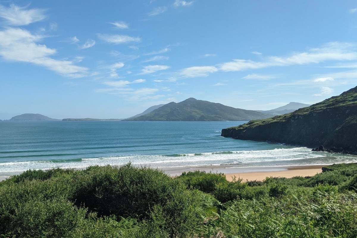 drone photo of a stunning beach in fuerteventura