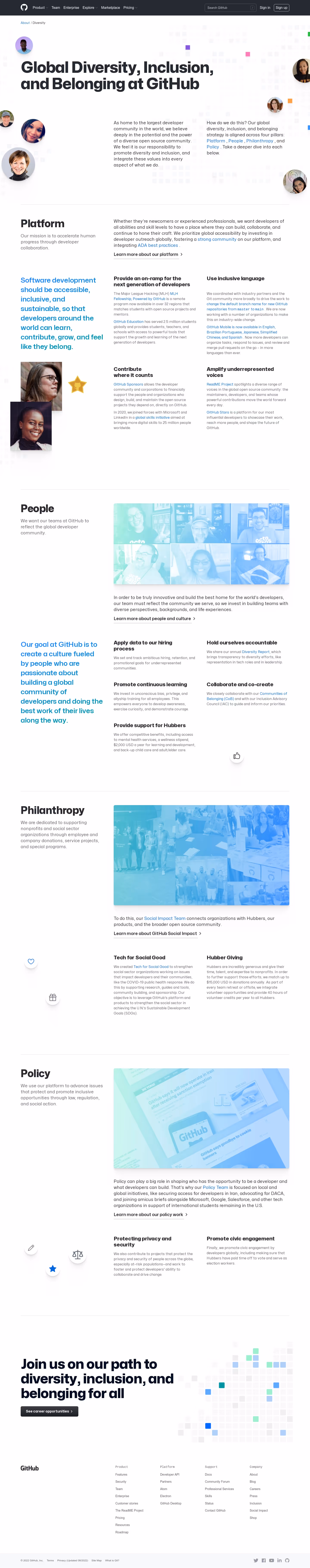 GitHub Diversity Page