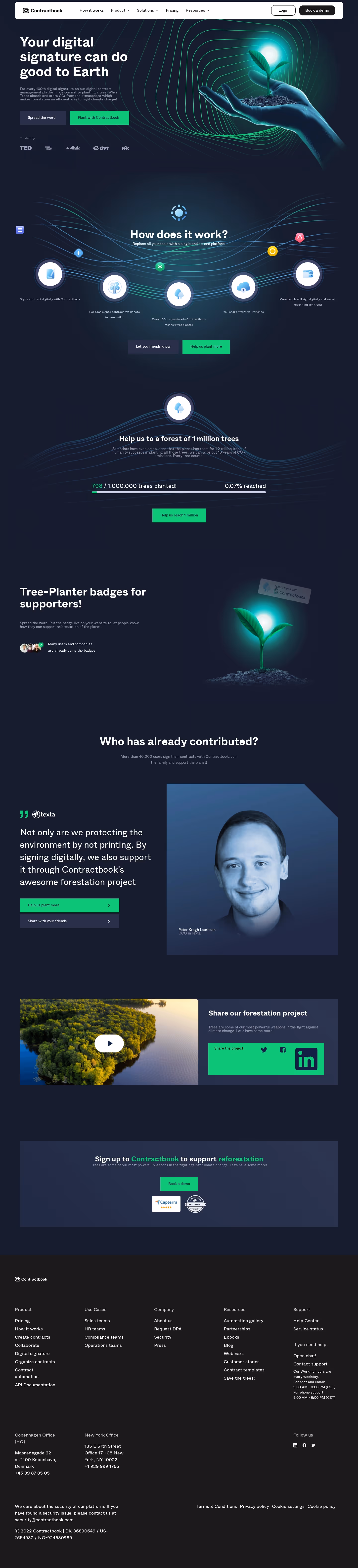 Contractbook Impact Page