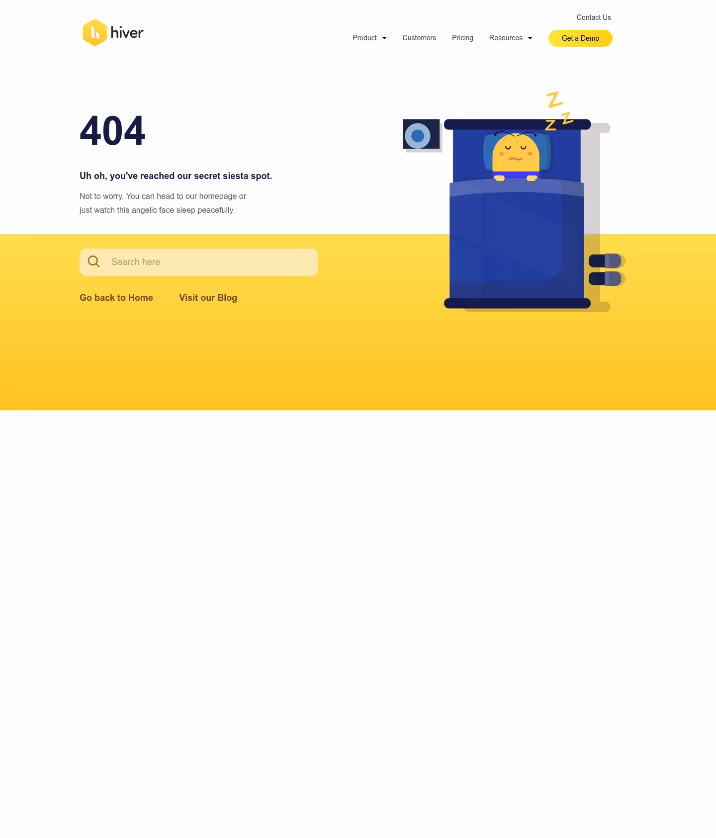 Hiver 404 Page