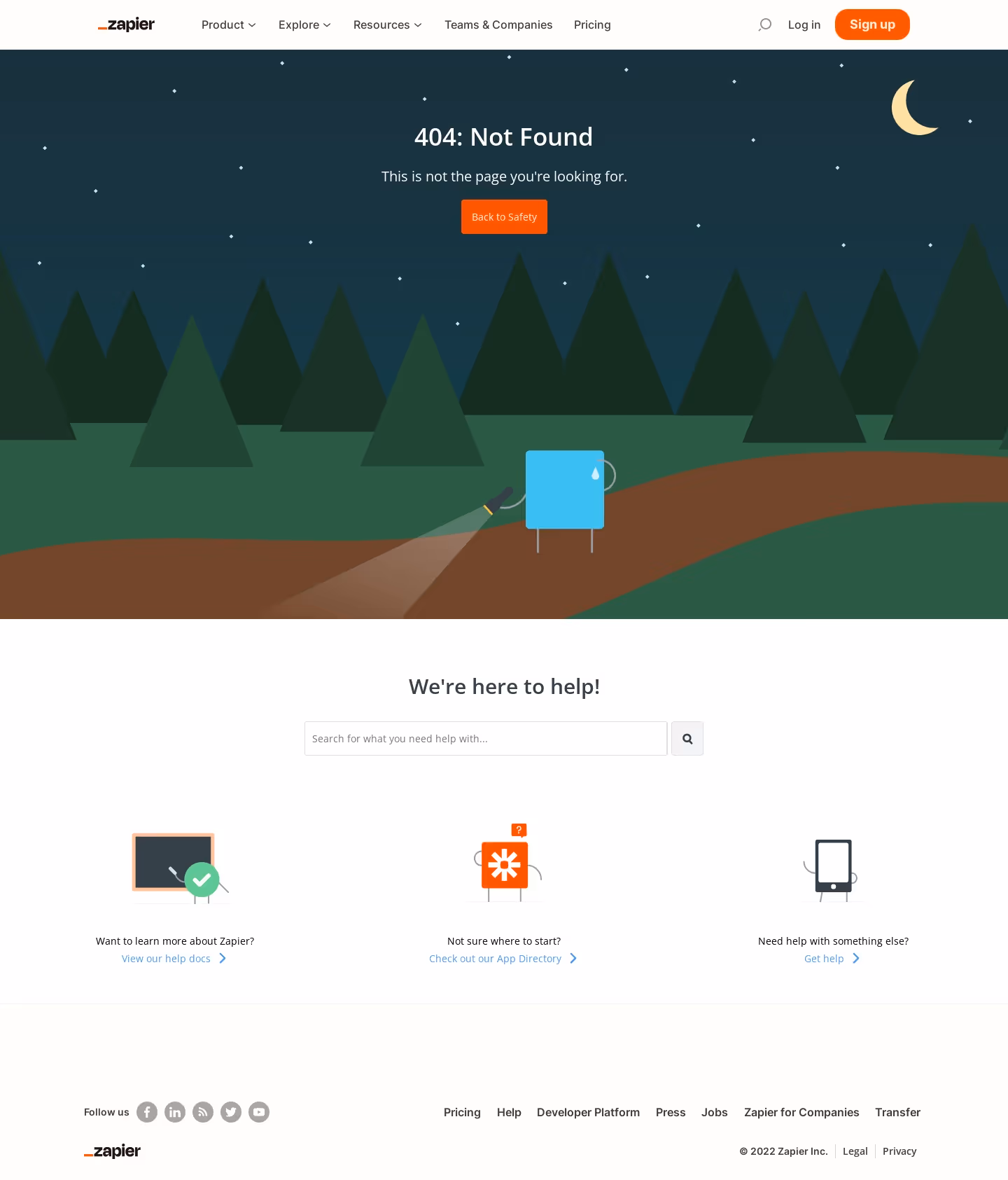 Zapier 404 Page