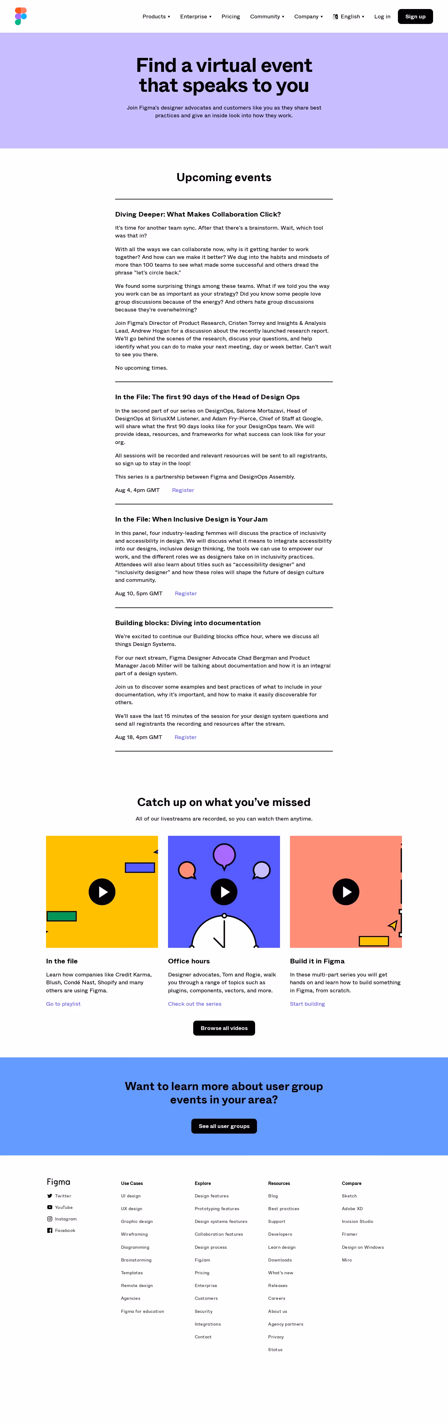 Figma Events Page