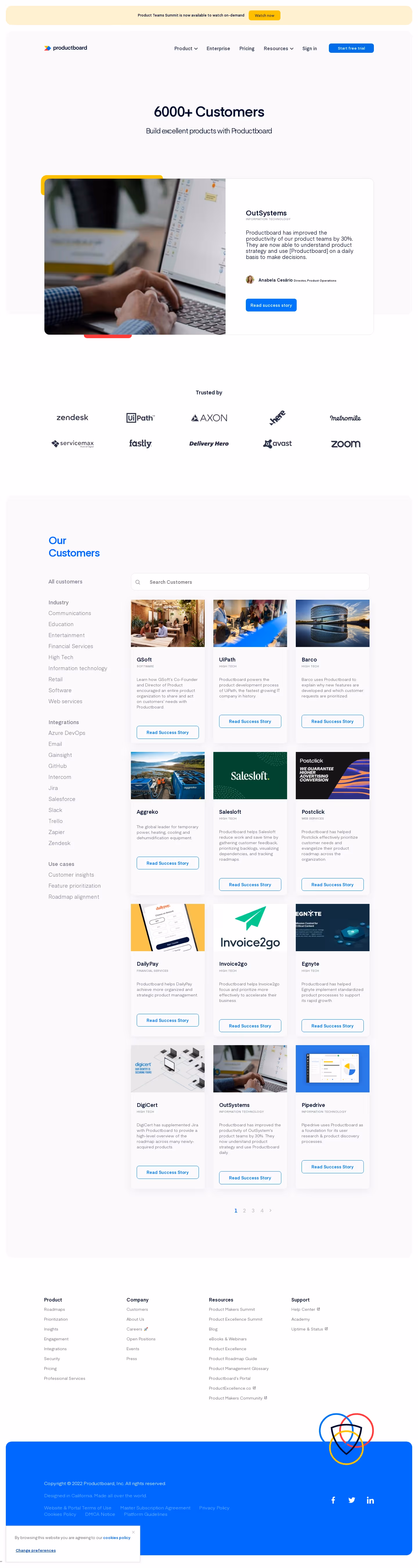 ProductBoard roductboard Customers Page
