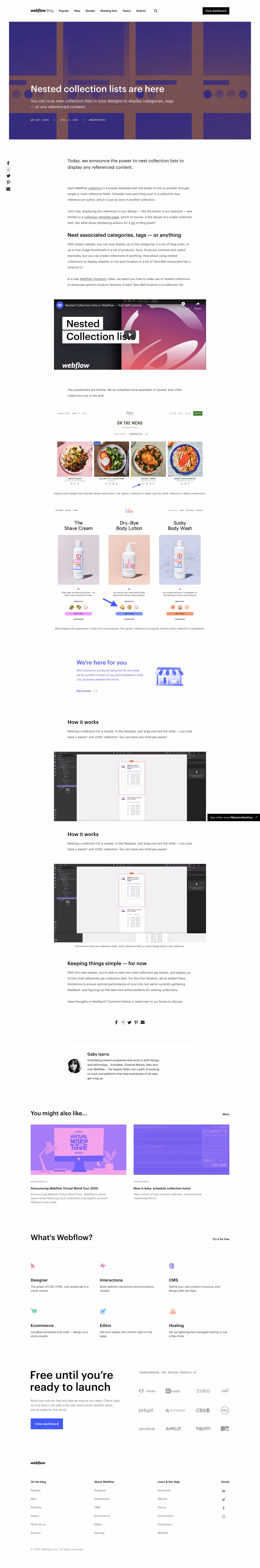 Webflow Product Update