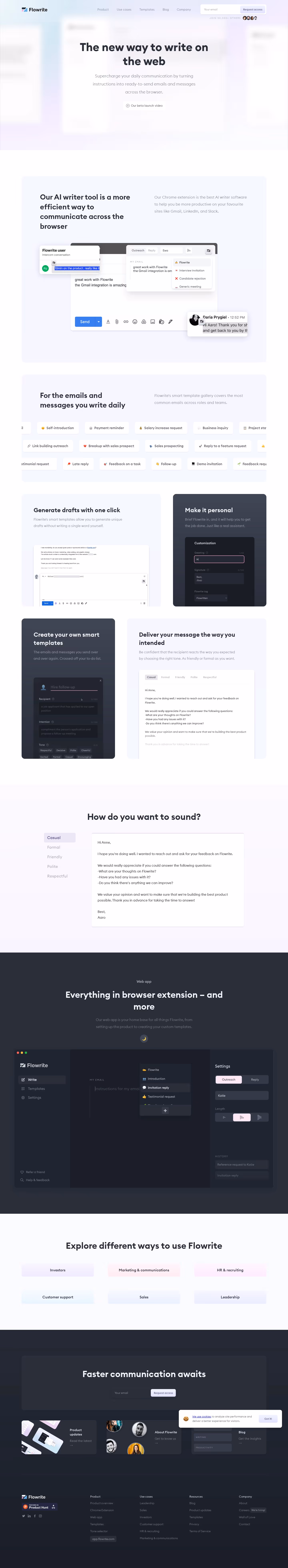 Flowrite Features Page