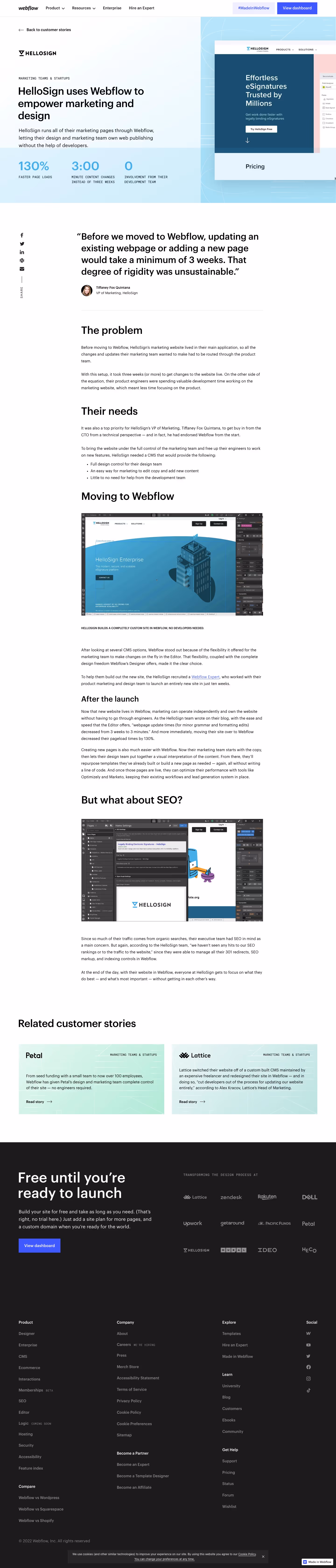 Webflow Customers Stories