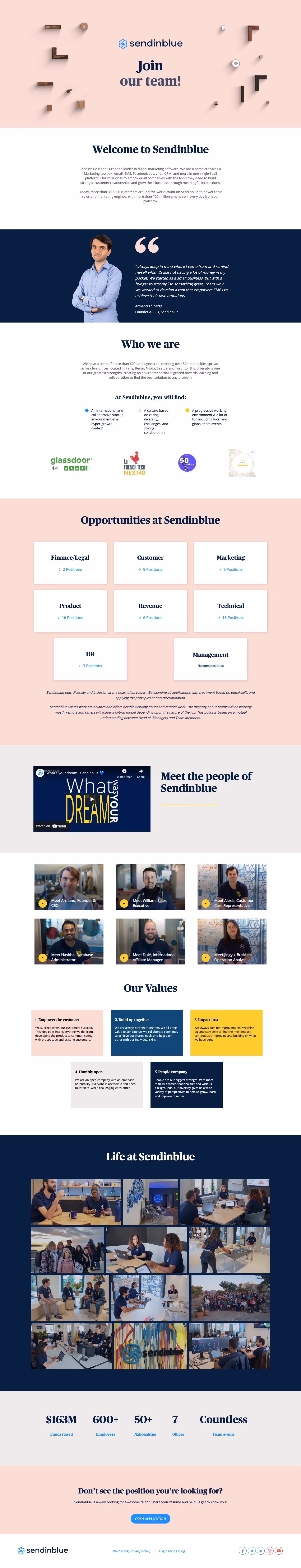 Sendinblue Careers Page