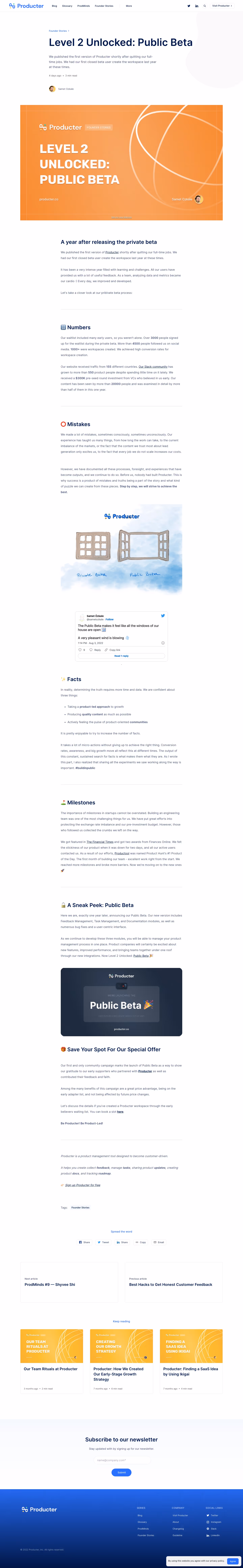 Producter Blog Template
