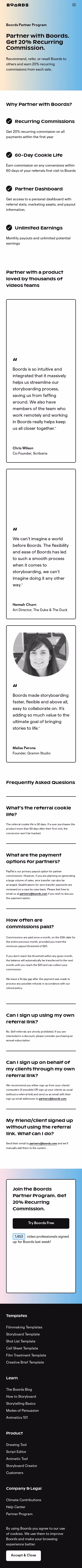 Boords Affiliate Page