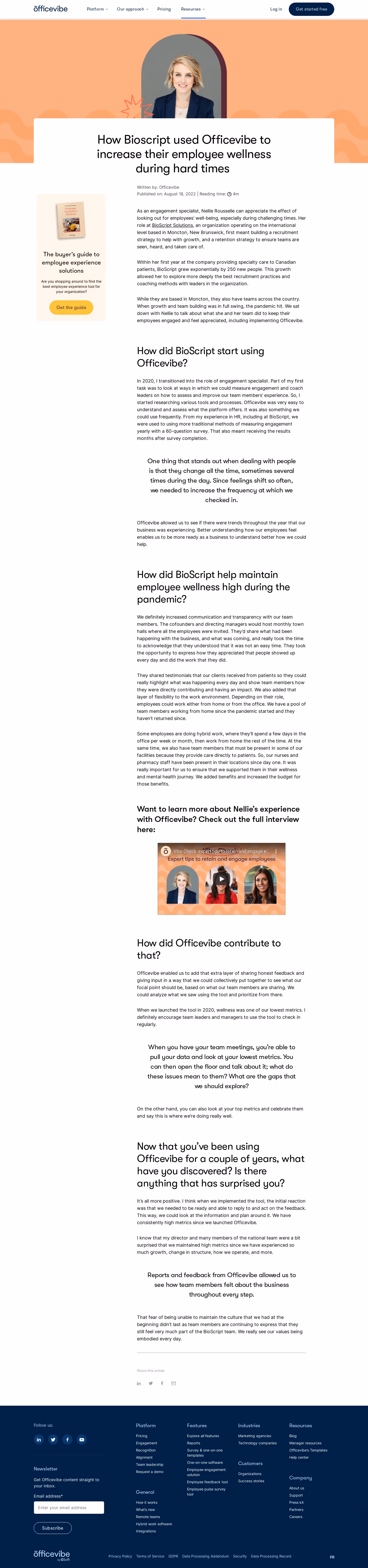 Officevibe Blog Template