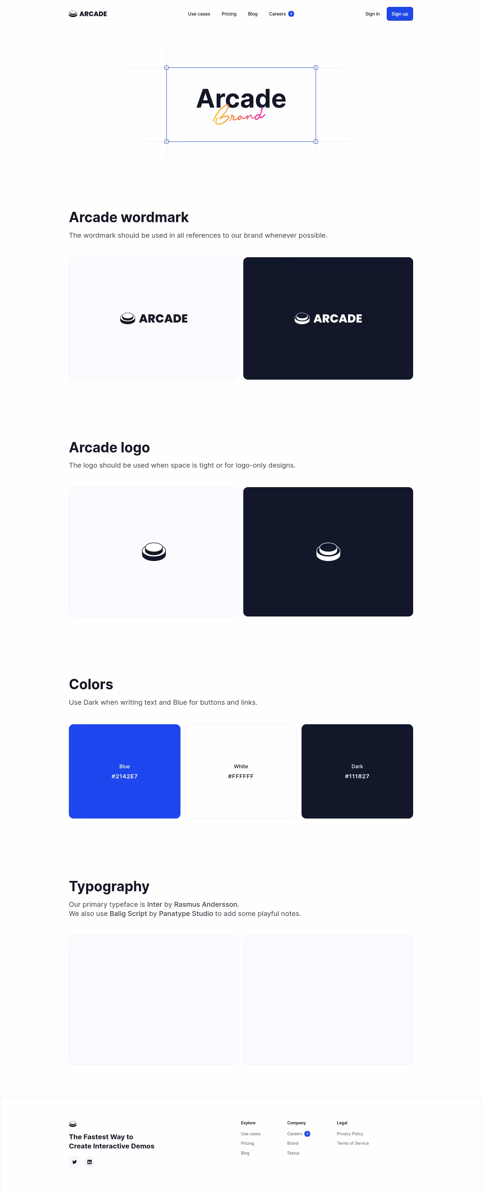 Arcade Brand Guidelines