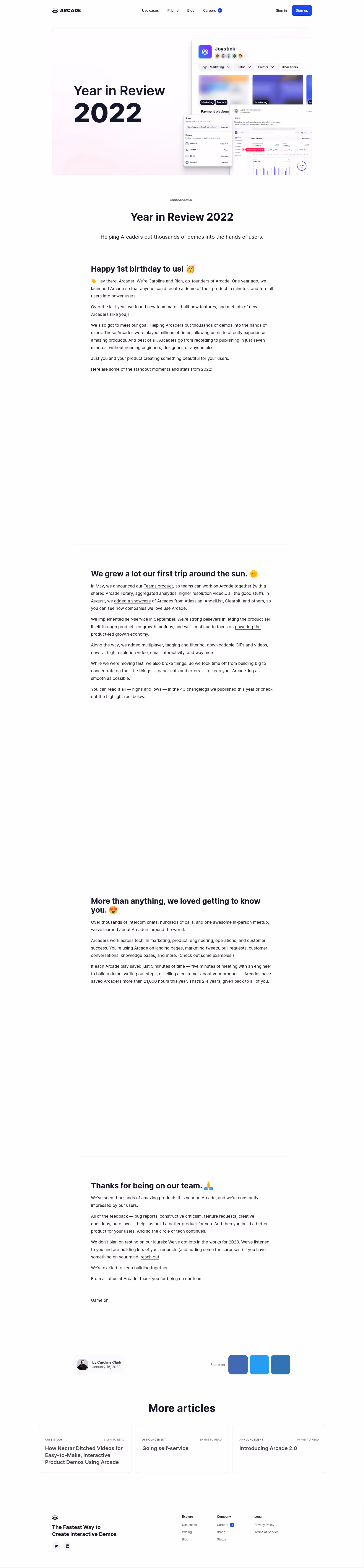 Arcade Blog Template