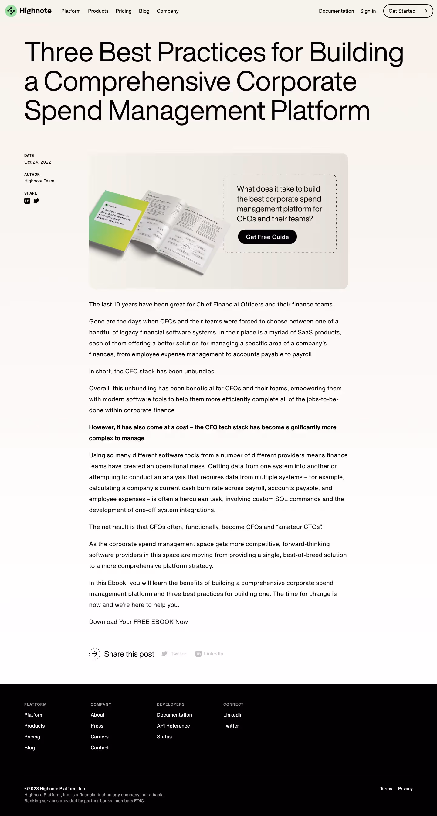 Highnote Blog Template