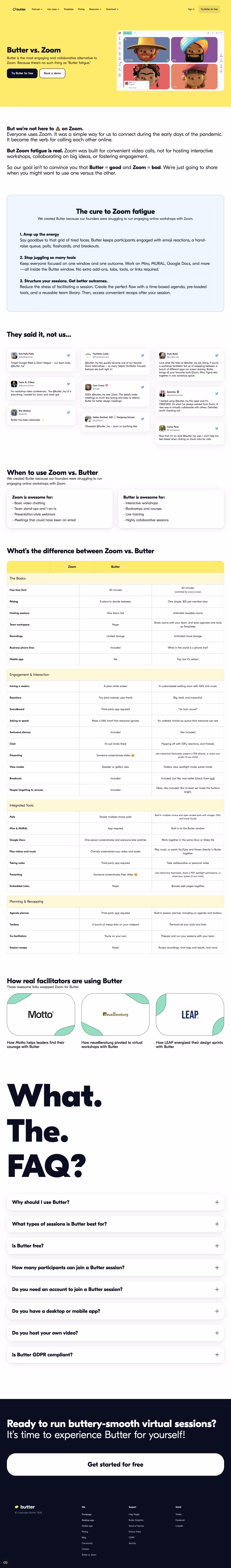 Butter Comparison Page