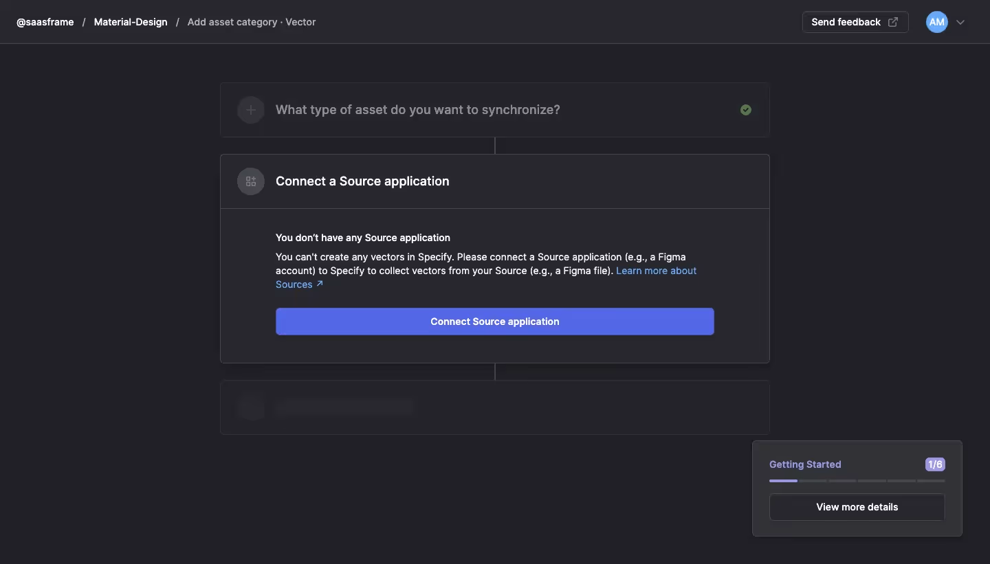 Specify Connect a Source application