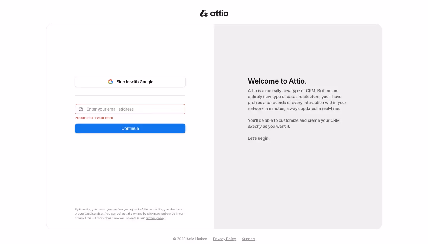 Attio Signup
