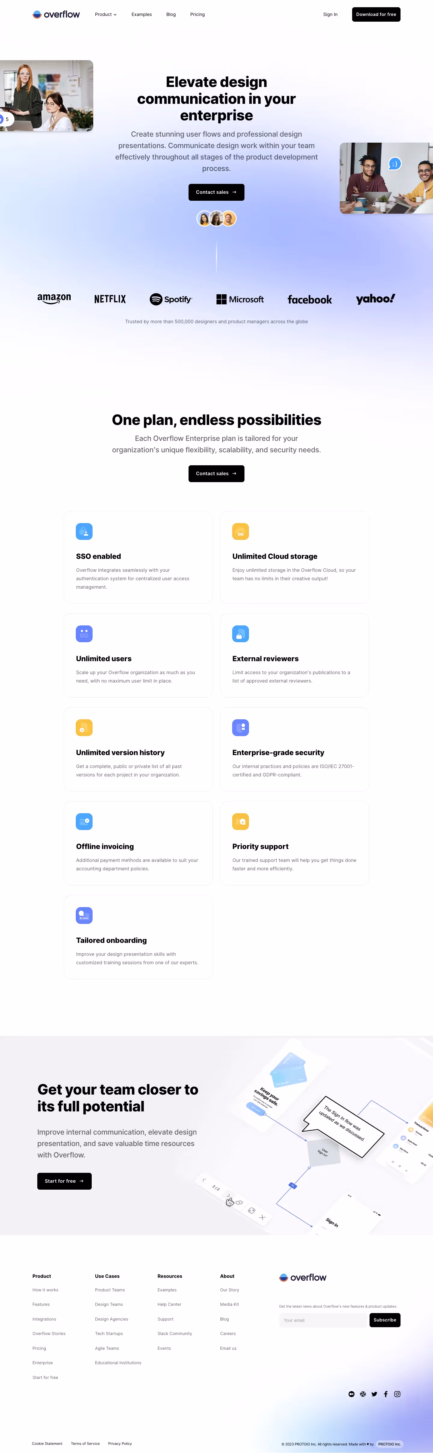 Overflow Enterprise Page