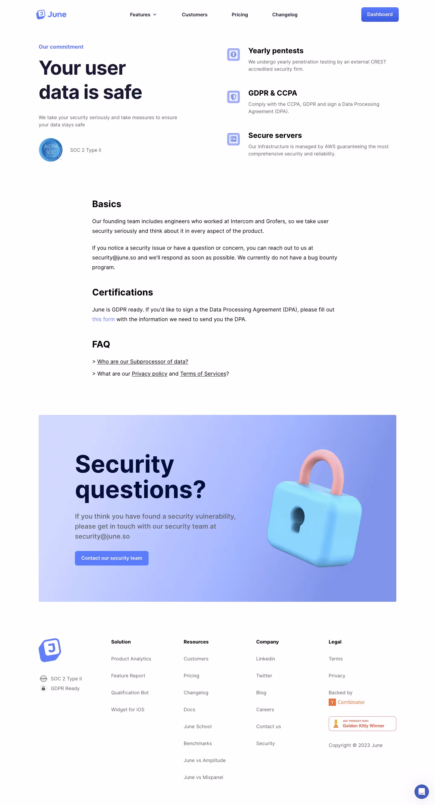 June Security Page