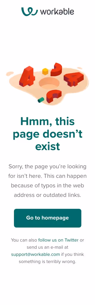 Workable 404 Page