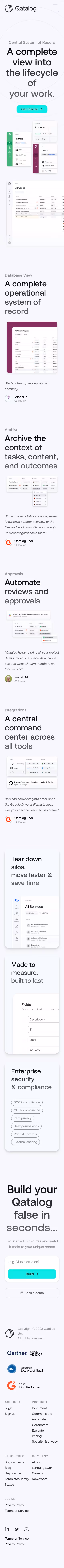 Qatalog Features Page