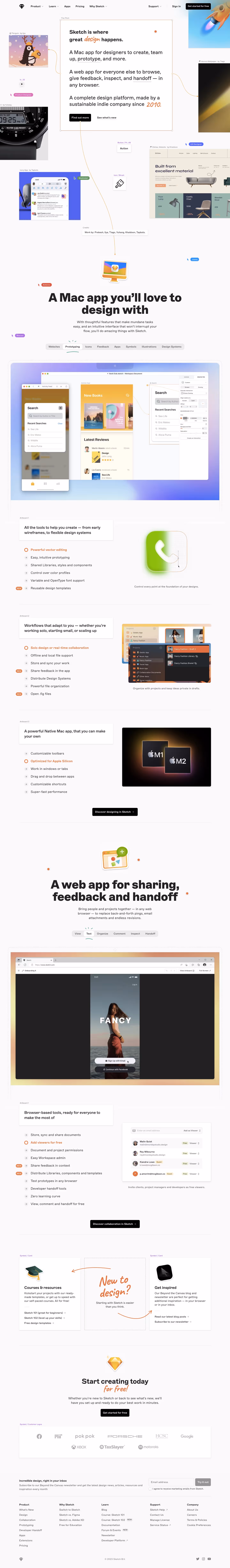 Sketch Landing Page